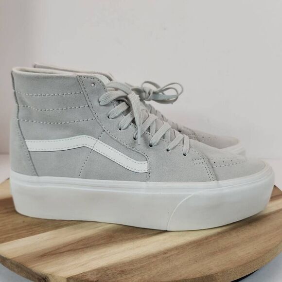 Vans Sk8-Hi Tapered Stackform Sneakers Men's 8.5 / Women's 10 Gray Suede - Picture 1 of 11